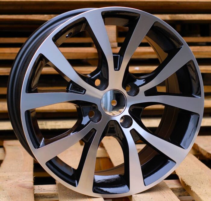 R15x6.5 4X100 ET 40 54.1 BK715 Black Polished (MB) For HYUND (R)