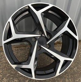 R18x8 5X112 ET 44 57.1 XE182 (BK5512) Black Polished (MB) For VW (K4)
