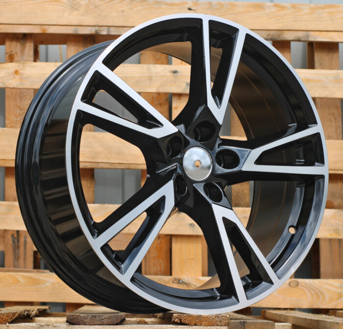 R19x8 5X112 ET 39 66.5 A043 Black Polished (MB) For AUD