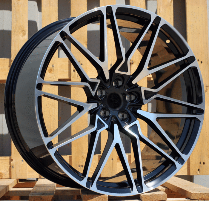 R21x9.5 5X112 ET 37 66.6 B5771 (IN0295) Black Polished (MB) For BMW (Z5) (Rear+Front)