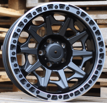 Indlæs billede til gallerivisning R18x9 5X139.7 ET M12 110.1 L2174 Black Half Matt+Polished Lip (BLHMPL) For 4X4 (K3)