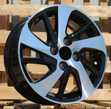 Indlæs billede til gallerivisning R14x5.5 4X100 ET 45 54.1 F0458 (LU1543) Black Polished (MB) For TOYOT (R+Z5)