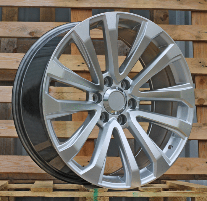 R22x9 6X139.7 ET 25 106.1 B1223 Hyper Silver (HS) For TOYOT (K3) (Polished Face)