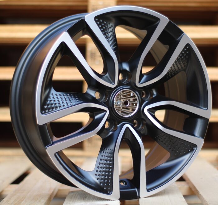 R15x6.5 5X112 ET 45 66.6 B5087 Black Polished Half Matt (MBHM) For RACIN (R)