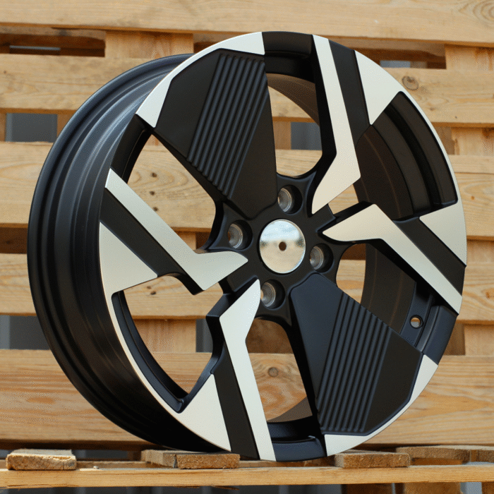 R17x6.5 4X108 ET 32 65.1 YF6148 Black Polished Half Matt (MBHM) For PEUG (P2) (HYBRID FORGED)