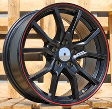 Indlæs billede til gallerivisning R17x7 5X112 ET 40 73.1 B5253 Black Half Matt+Red Lip (BLHMRL) For RACIN (L6)