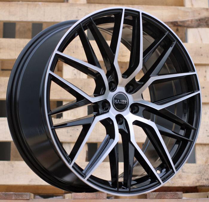 R19x8.5 5X112 ET 40 66.5 HX035 (B5902) Black Polished (MB) For HAXER (K4)