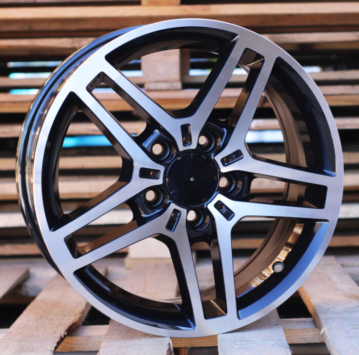 R16x7 5X112 ET 45 66.6 BY121 Black Polished (MB) For MER