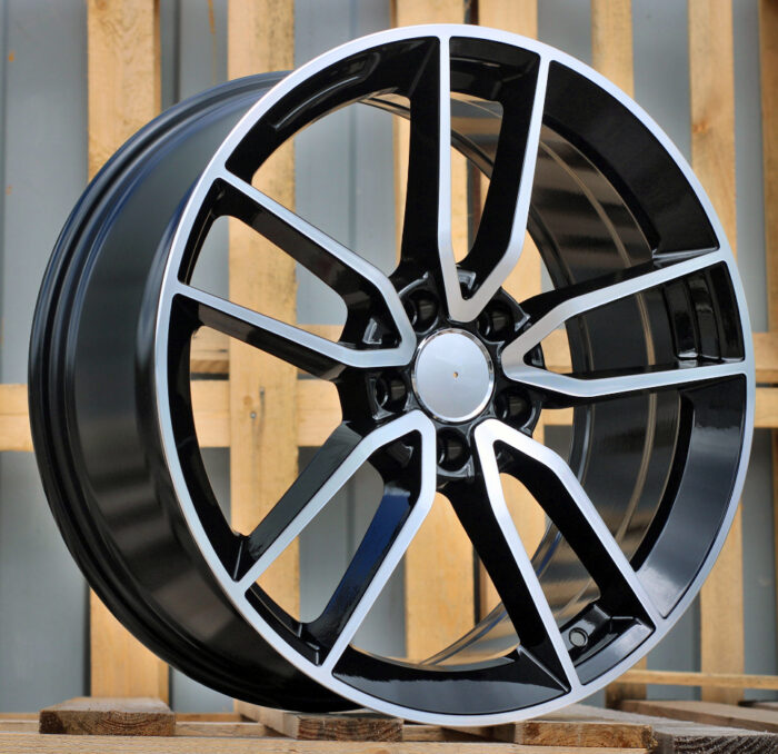 R18x9 5X112 ET 45 66.6 B5461 Black Polished (MB) For MER (P) (Rear+Front)