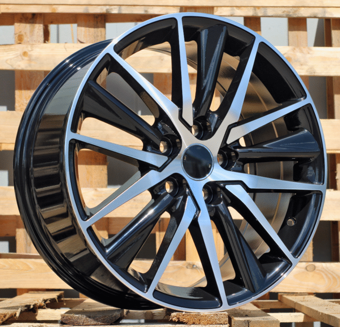 R19x8 5X114.3 ET 40 60.1 B1638 (FBX224) Black Polished (MB) For TOYOT (K7) (HYBRID FORGED)