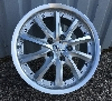 Indlæs billede til gallerivisning R15x6.5 5X105 ET 39 56.6 LU158 (1581565F29M) Polished Silver (MS) For RACIN