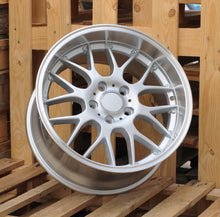 Indlæs billede til gallerivisning R18x9 5X120 ET 20 74.1 BY773 Silver+Polished Lip (SP) For BMW (Z6) (Rear+Front)