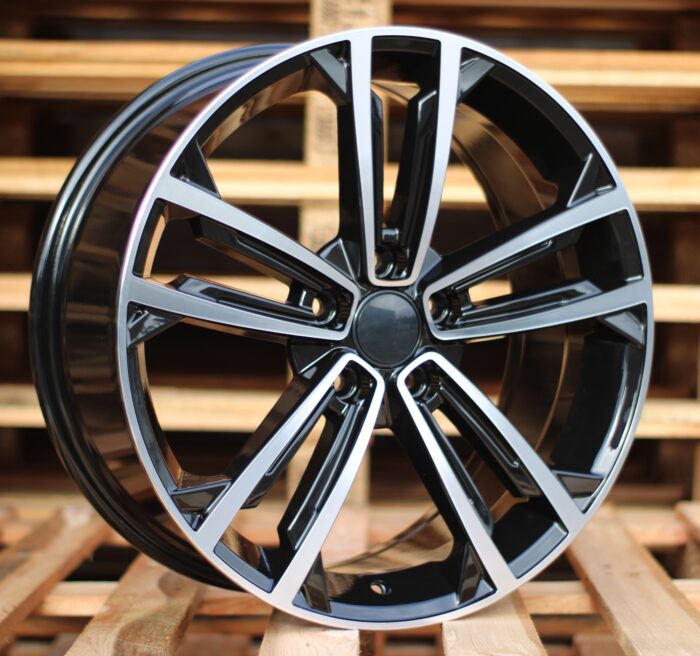 R18x7.5 5X112 ET 45 57.1 B1415 Black Polished (MB) For VW