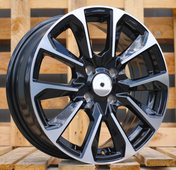R16x6 4X100 ET 42 60.1 L1666 Black Polished (MB) For RACIN (R)