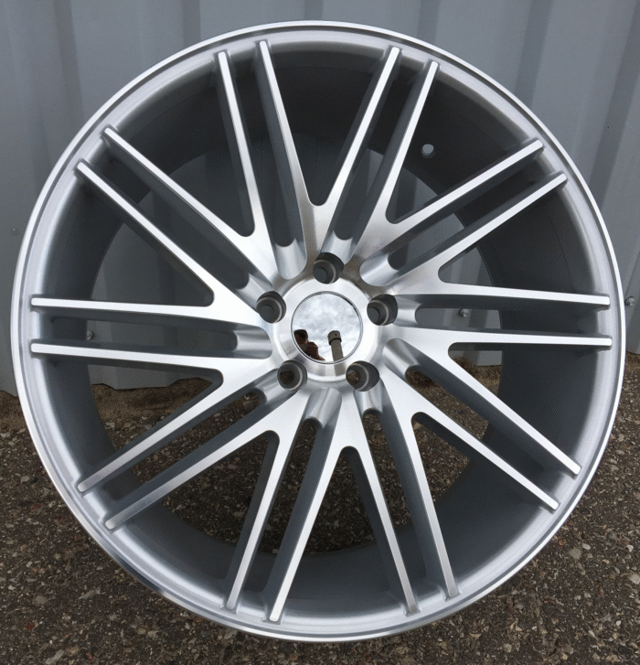 R20x9.5 5X112 ET 40 66.5 LU579 (M+6R) Polished Silver (MS) For RACIN