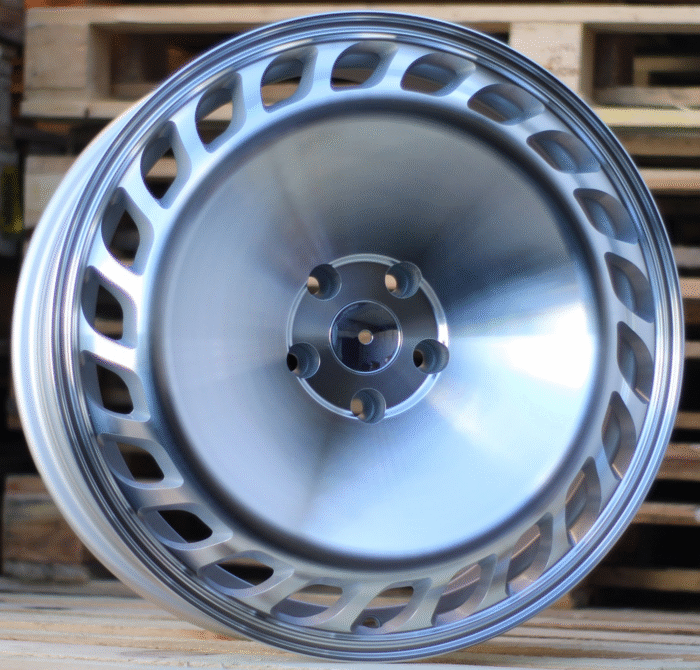 R19x8.5 5X112 ET 35 66.5 B1329 Polished Silver (MS) For RACIN (A) (STYLE RONAL)