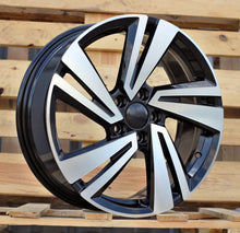 Indlæs billede til gallerivisning R18x7 5X112 ET 45 57.1 3S1282 Black Polished (MB) For VW (P) (T-Roc HYBRID FORGED)