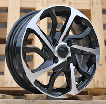 Indlæs billede til gallerivisning R14x5.5 4X100 ET 43 54.1 B2477 Black Polished (MB) For TOYOT (Z2)