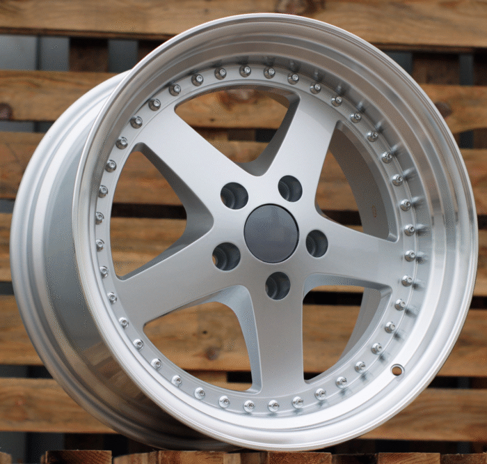 R18x9.5 5X120 ET 35 72.6 B1161 Silver+Polished Lip (SP) For BMW (Z6) (Rear+Front)