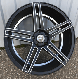 R20x9.5 5X120 ET 35 74.1 H5249 (G526) Black Half Matt+Polished Lip (BLHMPL) For RACIN