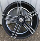 R20x9.5 5X120 ET 35 74.1 H5249 (G526) Black Half Matt+Polished Lip (BLHMPL) For RACIN