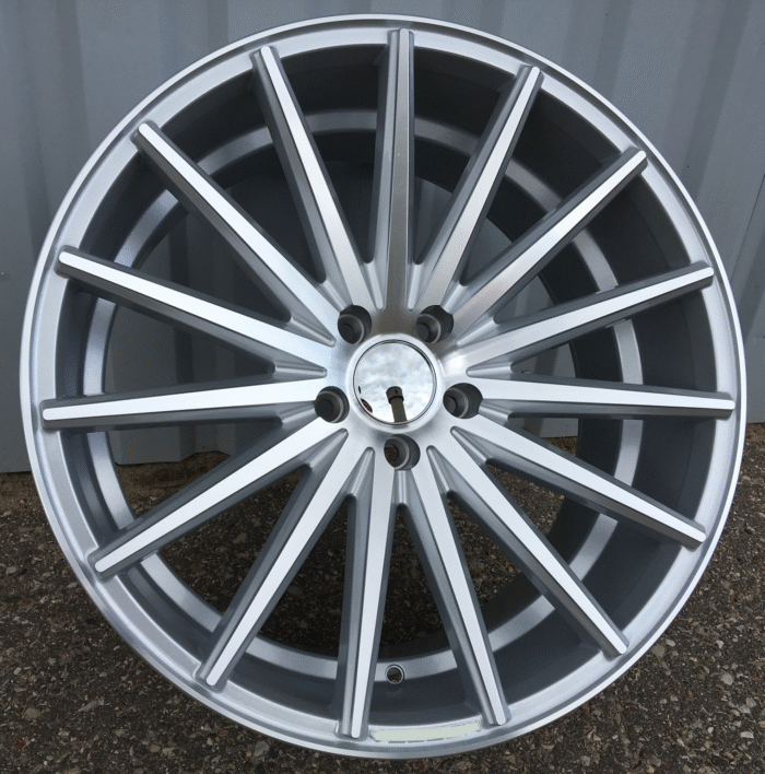 R20x8.5 5X112 ET 35 66.5 FR999 (LU560) Polished Silver (MS) For RACIN (K3) (Front)