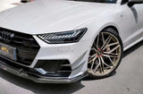 Carbon Fiber Frontsplitter Flaps Audi A7, S7 C8 2019-2020.