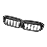 Glossy Carbon Fiber M Style Frontgrill til 3-serie G20 G28 LCI 2023+ BMW