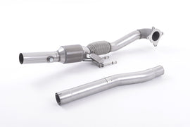 Milltek Cast Downpipe with HJS High Flow Sports Cat A3 2.0T FSI 2WD 5 door Sportback