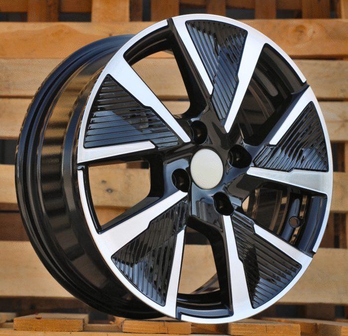 R16x6.5 4X108 ET 32 65.1 B5906F Black Polished (MB) For PEUG (L5) (Full Spokes)