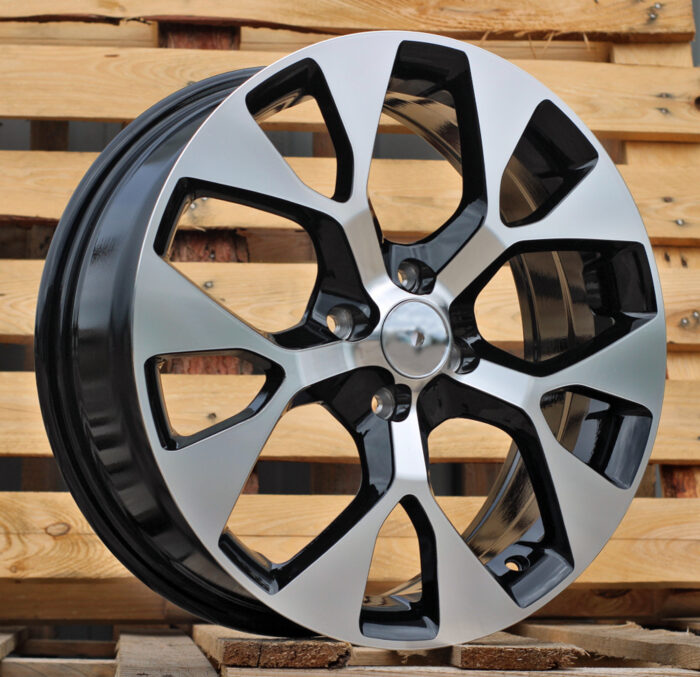 R17x6.5 4X100 ET 40 60.1 L1667 Black Polished (MB) For RACIN