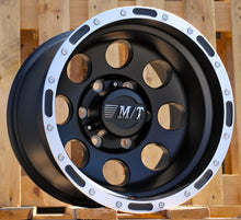 Indlæs billede til gallerivisning R15x8 6X139.7 ET M30 108.1 LU087 Black Matt+Polished Lip (BMPL) For 4X4 (P1)
