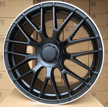 Indlæs billede til gallerivisning R19x9.5 5X112 ET 30 66.6 BK912 (A965) Black Half Matt+Polished Lip (BLHMPL) For MER