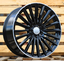 Indlæs billede til gallerivisning R19x9 5X112 ET 45 66.6 B5909 Black+Polished Lip (BLPL) For MER (K4+P) (New C Class)