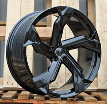 Indlæs billede til gallerivisning R22x9.5 5X112 ET 26 66.5 Y1201 (FBX150) Black (BL) For AUD (Z6) (HYBRID FORGED)