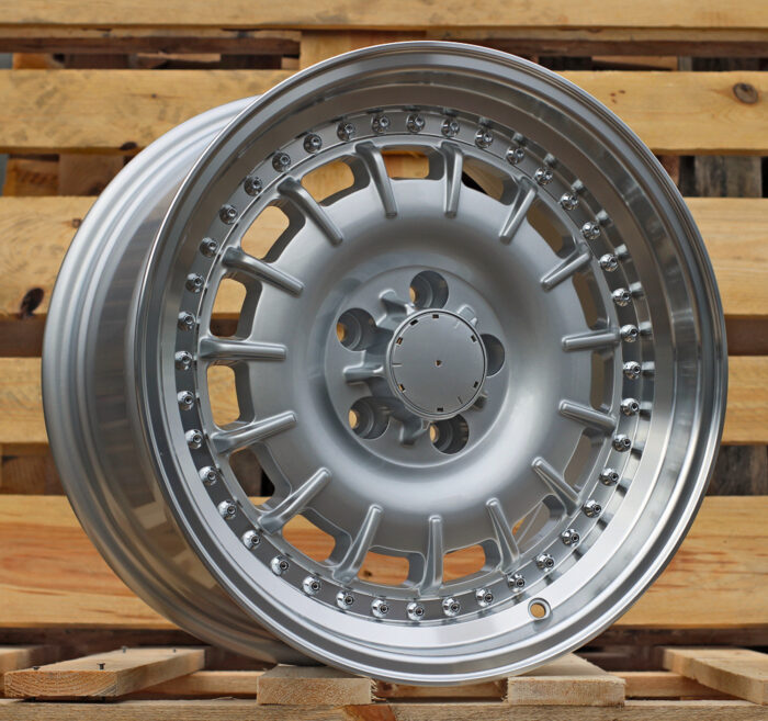 R17x9 5X112 ET 30 66.6 B1855 Silver+Polished Lip (SP) For MER (Z6) (Rear+Front)