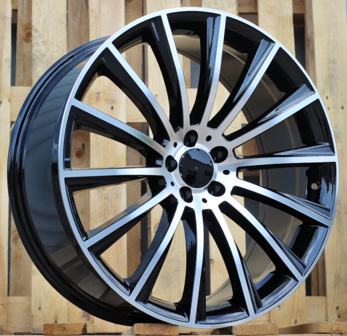 R22x10 5X112 ET 40 66.6 B1048 Black Polished (MB) For MER
