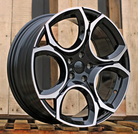 R19x8 5X112 ET 45 57.1 I5162 (YF5656) Black Polished (MB) For VW (K3) (NEW Model)