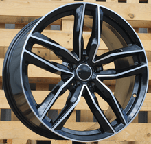 Indlæs billede til gallerivisning R17x7.5 5X100 ET 40 57.1 BK690 (BY1126) Black Polished+Powder Coating (MBPC) For AUD (K7)