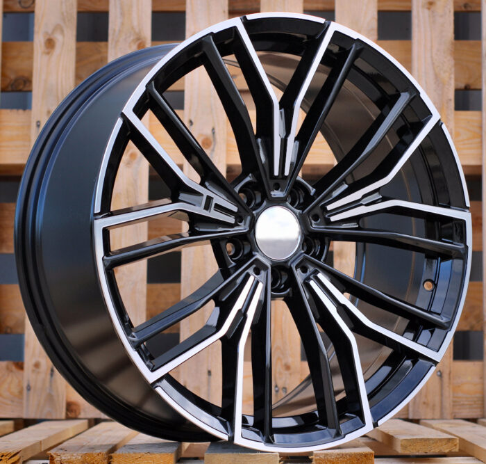 R19x9 5X112 ET 44 66.6 B5964 Black Polished (MB) For BMW (K4) (New Model BMW 5 (Rear+Front)