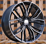 R20x8.5 5X120 ET 35 72.6 B5964 (IN5537) Black Polished (MB) For BMW (P2) (Rear+Front)