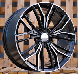 R18x8 5X120 ET 30 72.6 B5964 (FBX252) Black Polished (MB) For BMW (Z5) (HYBRID FORGED)