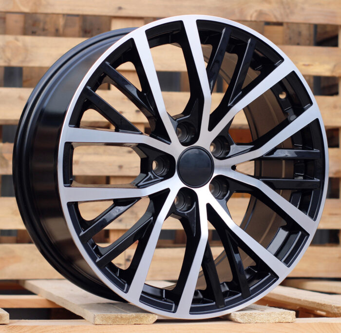 R17x7.5 5X112 ET 45 57.1 BK952 Black Polished (MB) For VW (R+P)