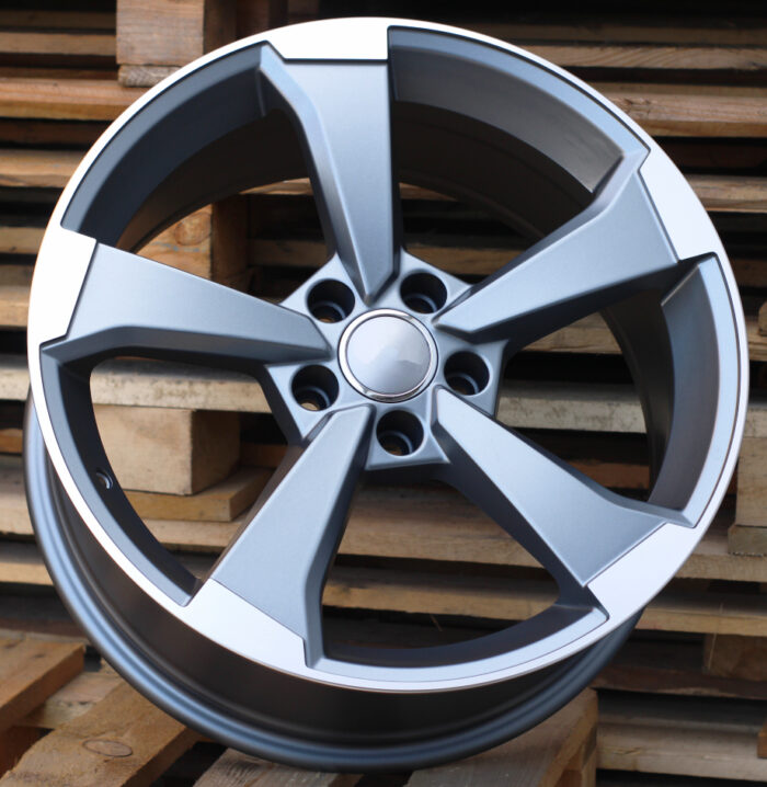 R18x8 5X112 ET 45 66.5 XE351 (BY1491) Grey Polished Half Matt (MGHM) For AUD (Z3)
