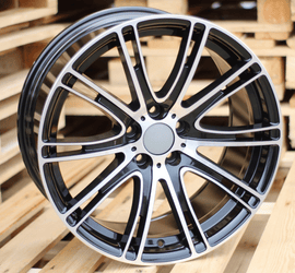 R19x8.5 5X112 ET 25 66.6 BY599 Black Polished (MB) For BMW