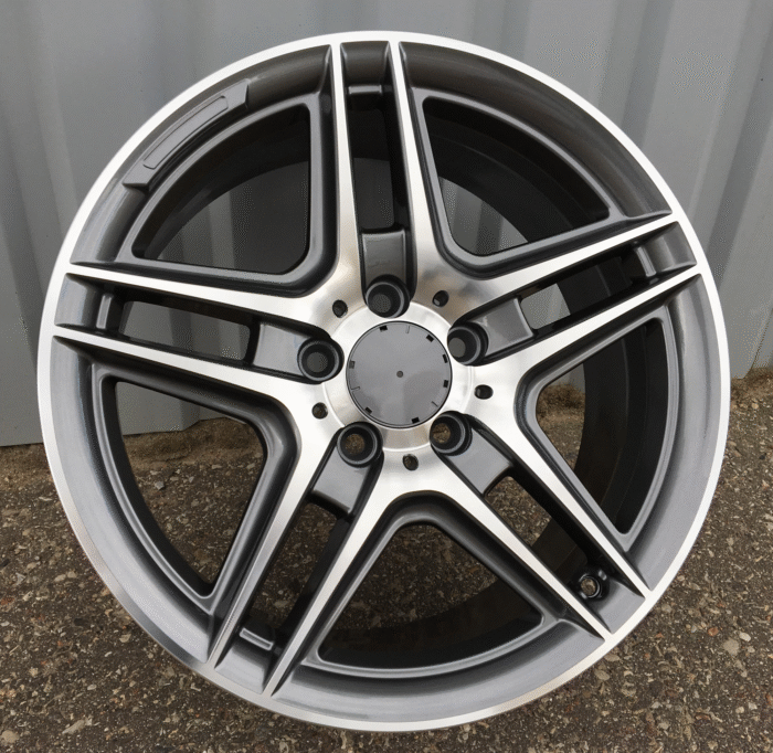 R17x7.5 5X112 ET 45 66.6 SSA02 Grey Polished+Powder Coating (MGPC) For MER (K7)