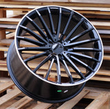 R19x8.5 5X112 ET 40 66.6 MR532 (FL-0235) Black+Polished Lip (BLPL) For MER (P1) (HYBRID FORGED Rear+Front)