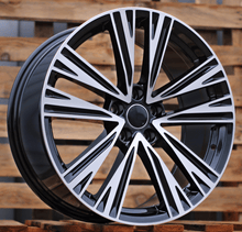 Indlæs billede til gallerivisning R18x8 5X112 ET 39 66.5 B1424 Black Polished (MB) For AUD
