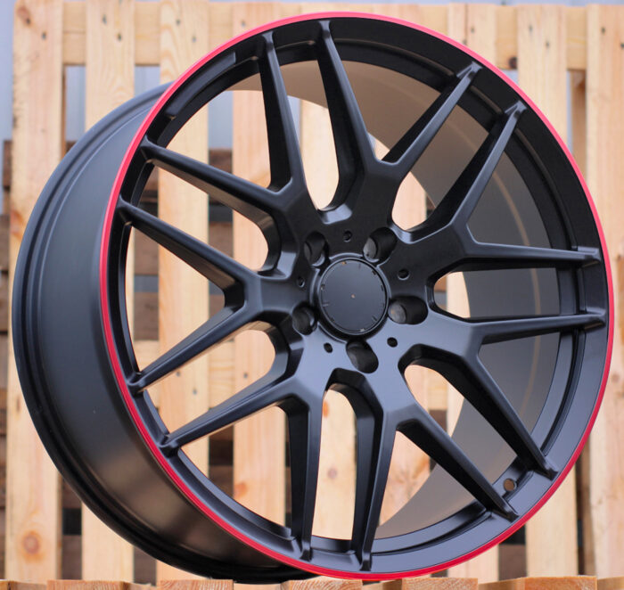 R21x10 5X130 ET 35 84.1 FE115 (HE762) Black+Red Line (BR) For MER