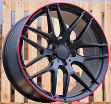 Indlæs billede til gallerivisning R21x10 5X130 ET 35 84.1 FE115 (HE762) Black+Red Line (BR) For MER